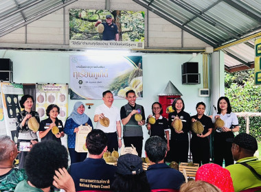 เข้าร่วมเป็นเกียรติในกิจกรรมแสดงสัญลักษณ์การเปิดฤดูกาลเก็บเกี่ยวผลผลิตทุเรียน (ตัดทุเรียนมีดแรก) ... พารามิเตอร์รูปภาพ 2