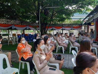 เข้าร่วมพิธีเจริญพระพุทธมนต์ถวายพระพรชัยมงคลและพิธีลาสิกขาพระภิกษุอุปสมบท โครงการบรรพชาอุปสมบท 99 รูป ... พารามิเตอร์รูปภาพ 1